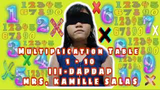 MULTIPLICATION TABLE 110  IIIDAPDAP MRS KAMILLE SALAS  JAMIEBHABHY [upl. by Hakkeber891]