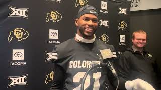 Colorado safety Shilo Sanders on mindset of the Buffaloes going down the stretch [upl. by Iliak]