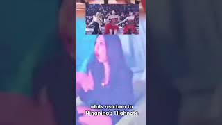 IDOL REACTION TO NINGNING HIGHNOTE AT MMA 2023 aespa ningning nct newjeans [upl. by Nythsa]