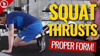 Squat Thrusts Exercise — HOW TO DO A SQUAT THRUST [upl. by Tobye]