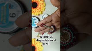 Tutorial arete tipo abanico elaborado con técnica de alambrismo y tejido en peyote circular [upl. by Ahselrak]