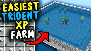 EASIEST TRIDENT XP Farm In Minecraft Bedrock 121 [upl. by Ahcsim]