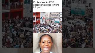 Breaking🔥PDP Protesting against delay of voters register in Rivers [upl. by Engedi]