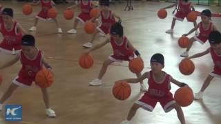 Amazing basketball skills of kindergarten kids in Hangzhou China [upl. by Ahsiakal500]