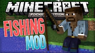 FISHING IN MCPE  Fishing Mod for Minecraft Pocket Edition [upl. by Schiffman257]