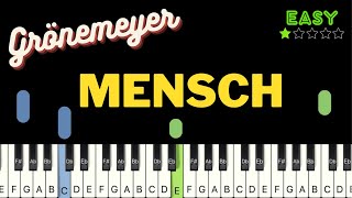 Mensch  Herbert Groenemeyer  Piano Tutorial Easy [upl. by Eniloj262]