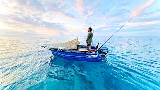 Alone 80km Out To SEA  The BIG FISH Remote Boat Camping [upl. by Mildrid]