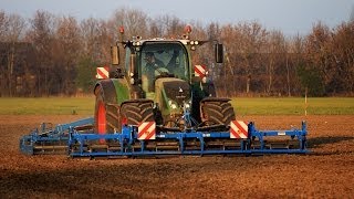 Speed harrow with Fendt 724 and Lemken Kompaktor  Snel eggen  Biddinghuizen [upl. by Sajovich]