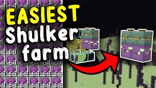 The EASIEST Shulker Farm in Minecraft Bedrock 121 [upl. by Zadack212]