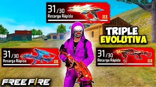 RETO DE LA TRIPLE EVOLUTIVA 😰 EN FREE FIRE [upl. by Dionisio]