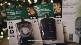 How To Set Christmas Lights To A Timer  Ace Hardware [upl. by Elmajian190]