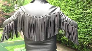 Back fringe leather jackets [upl. by Jerz]