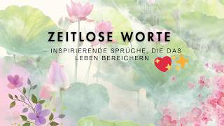 Zeitlose Worte Inspirierende Sprüche die das Leben bereichern 🌟📜 [upl. by Ottie820]