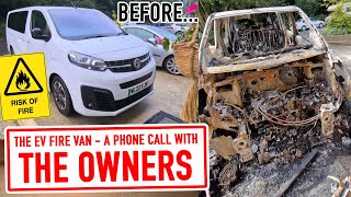 Cornwall EV Blaze  Speaking to the owners of the Vauxhall Vivaro after the fire [upl. by Htirehc]