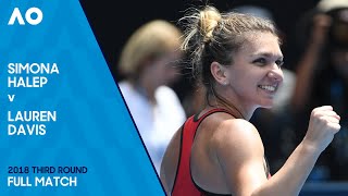 Simona Halep v Lauren Davis Full Match  Australian Open 2018 Third Round [upl. by Ennayoj341]