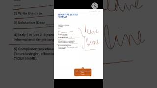 Informal letter writing format best explanation cbseicse trendingshort viral [upl. by Drofnelg]