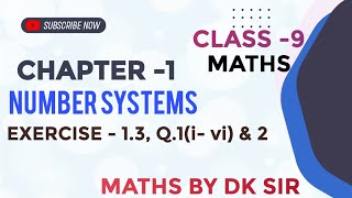 Exercise 13 Q1i  vi amp 2 Chapter 1 Number Systems Class 9th Maths NCERT [upl. by Enyrehtak]