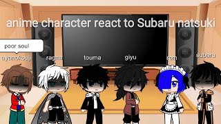 Anime character react to Subaru natsuki  15  spesial 95 subscriber [upl. by Attenohs]