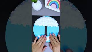 Winter is coming Lets make a clay sticker of snow in winter Kindergarten parentchild crafts [upl. by Bhayani]