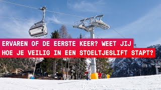 Hoe stap je veilig in een stoeltjeslift  Wintersport Academy [upl. by Ettedranreb]