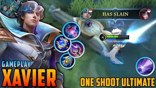 BEST BUILD XAVIER 1 HIT  GAMEPLAY XAVIER MID LANE  BUILD TOP 1 GLOBAL XAVIER  MLBB [upl. by Wera]