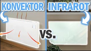 ELEKTROHEIZUNG vs INFRAROTHEIZUNG  Konvektionsheizung oder Infrarotheizung kaufen [upl. by Anehsuc288]