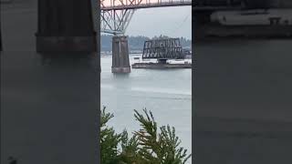 Tugboat Towing Barge Up The Fraser River Part 3 [upl. by Nomed]