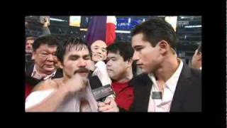 Pacquiao Interview after Margarito Fight says something about Mayweather match [upl. by Atihana]