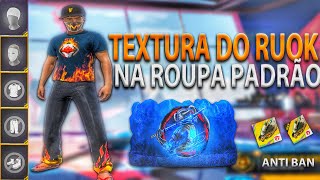 TEXTURA DO RUOK NA PADRÃO SKIN DE GELO PEGA NO FF NORMAL FF MAX PEGA RANK ANTI BAN V10 [upl. by Nance]