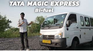 Three wheeler Rickshaw Owners Test Drive Tata Magic Express BiFuel 10Seater Van – Real Reactions [upl. by Annaitsirhc]