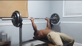 Bench press 225 lbs 17 times body weight around 165 [upl. by Rhyne]