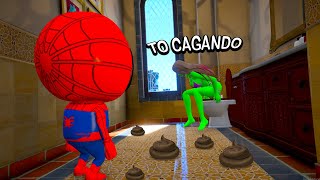 BEBE HOMEM ARANHA ESPIONOU a SHE HULK no BANHEIRO no GTA 5 [upl. by Cyrus]