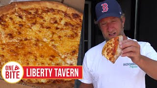 Barstool Pizza Review  Liberty Tavern Quincy MA [upl. by Aikemal]