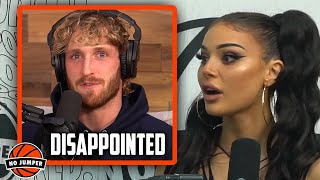 Kristen Hancher Reacts to Logan Pauls Disappointment In Her Starting an Onlyfans [upl. by Woodward]