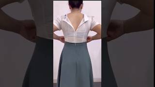 How to loose 10 cm  Tight top tightfit sewing fashion waistline pants corduroypants [upl. by Goldstein]