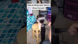 How To Wrap Your Velcro Wrap Ponytail [upl. by Siroled]