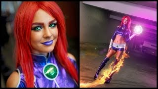 Starfire Teen Titans Cosplay Makeup Tutorial [upl. by Barny]