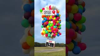 How many balloons 🎈🎈 to make a store 🏬 fly  mrbeast mrbeastshorts magicballoons balloontime [upl. by Gibrian257]