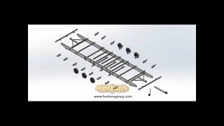 Knock down mobile home chassis parts and assembly [upl. by Nowd]