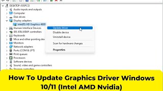 How To Update Graphics Driver Windows 1011 Intel AMD Nvidia [upl. by Ameerak48]