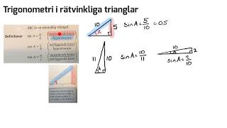 Matematik 1c och 3c TRIGONOMETRI sin cos och tan [upl. by Sudbury]