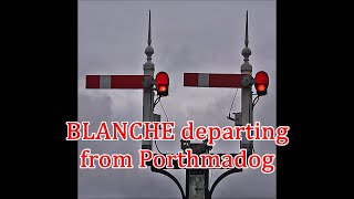 RD26811vid BLANCHE departing from Porthmadog Harbour Station [upl. by Draned]