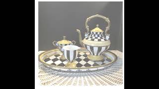 hand painted vintage silver plate tea sets [upl. by Notyrb]