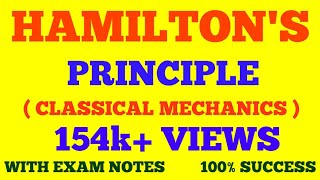 HAMILTONS PRINCIPLE  HAMILTON PRINCIPLE  HAMILTONS VARIATIONAL PRINCIPLE  WITH EXAM NOTES [upl. by Nobell]