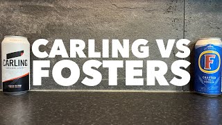 Fosters Lager Vs Carling Lager Review [upl. by Ettelrahc]