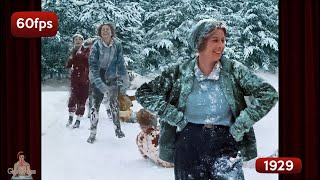 A Day in the Snow c 1928 Footage Restored to Life [upl. by Fullerton]