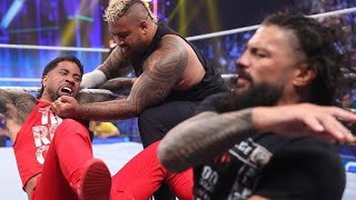 Roman Reings joins Solo Sikoa amp The Bloodline beating Jey Uso Smackdown [upl. by Ahseyn377]