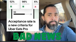 Breaking Uber Eats News Acceptance Rate Matters w New Uber Eats Pro [upl. by Josi]