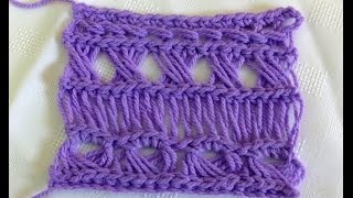 Broomstick Lace Variations 4 Chain Ridged [upl. by Blaine]