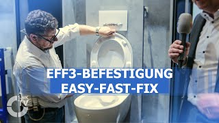 Geberit Montage iCon WC mit der EFF 3 Befestigung  SHKTV Produkte [upl. by Lletnahc]